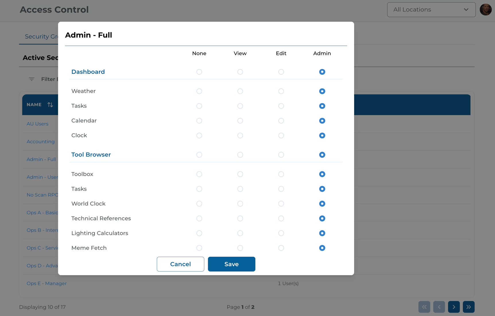 Admin Access Control